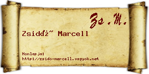Zsidó Marcell névjegykártya